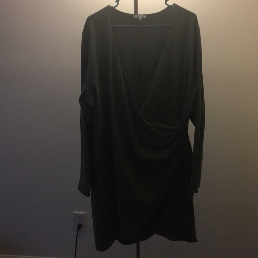 Olive Green Wrap Dress